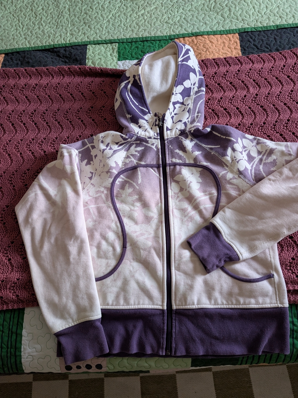 Lululemon Purple Floral Scuba